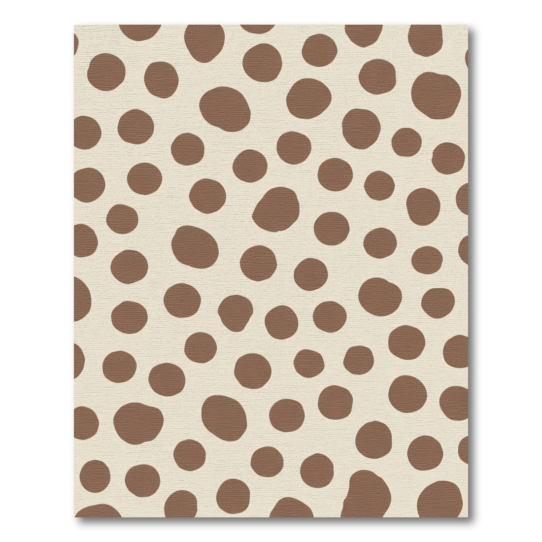 Taupe Circles On Cream Background Rug