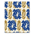 Bold Blue Abstract Organic Shapes Rug
