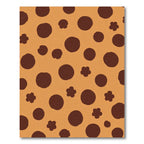 Brown Polka Dot Flower Circles Rug