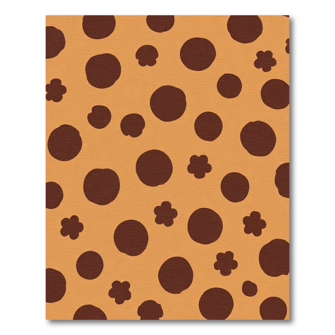 Brown Polka Dot Flower Circles Rug