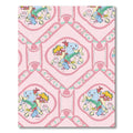 Pink Pastel Whimsical Character Floral Rug