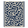 Navy Abstract Swirl Organic Rug
