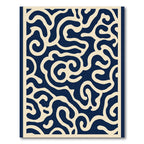 Navy Abstract Swirl Organic Rug