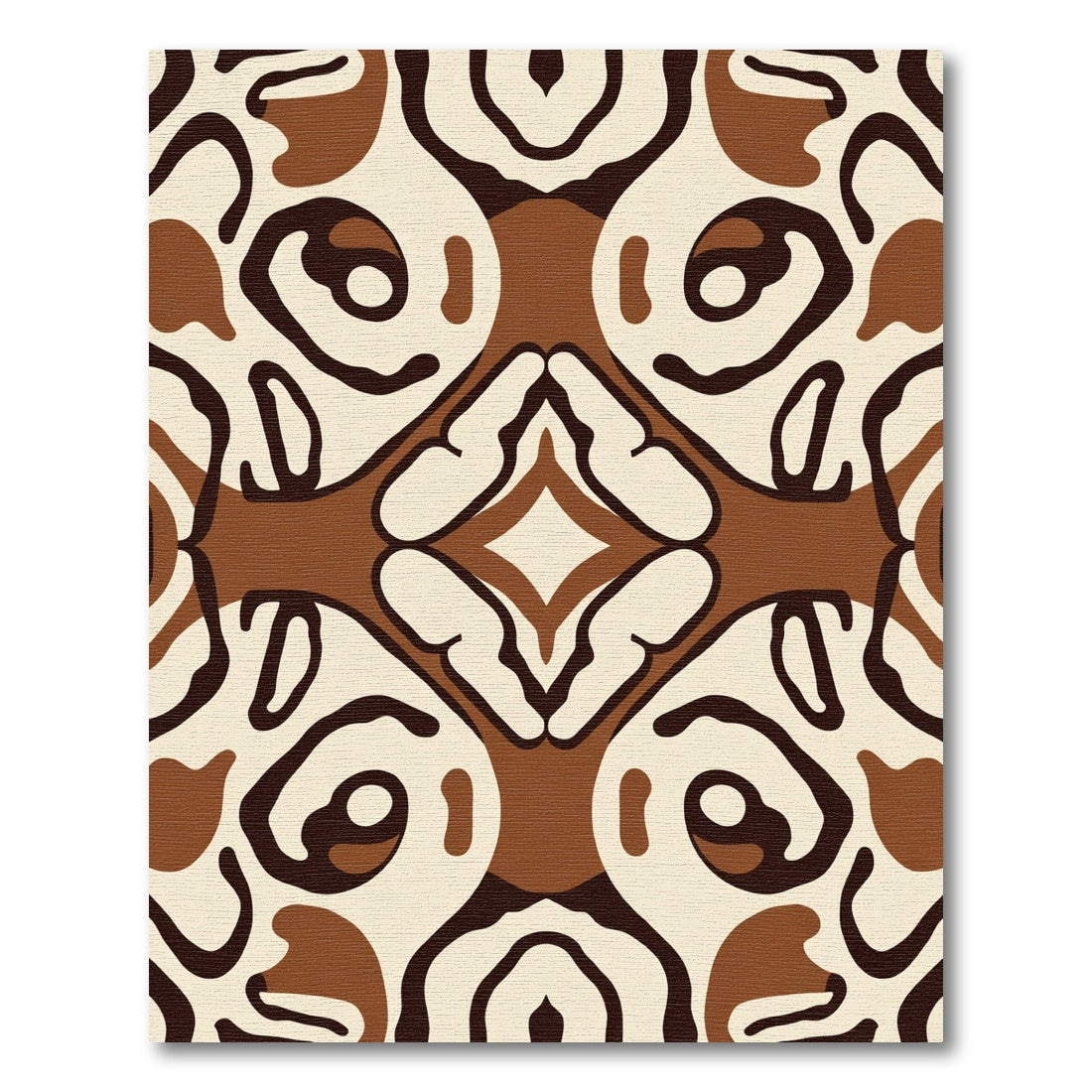Earthy Organic Flowing Forms Rug