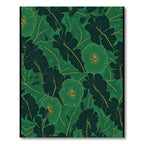 Emerald Green Floral Botanical Vines Rug