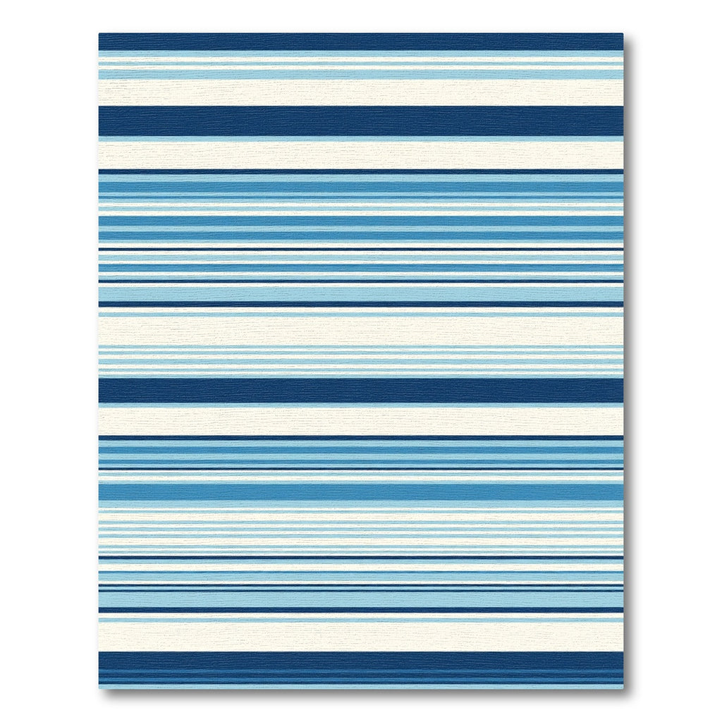Coastal Blue Striped Horizon Rug