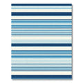 Coastal Blue Striped Horizon Rug