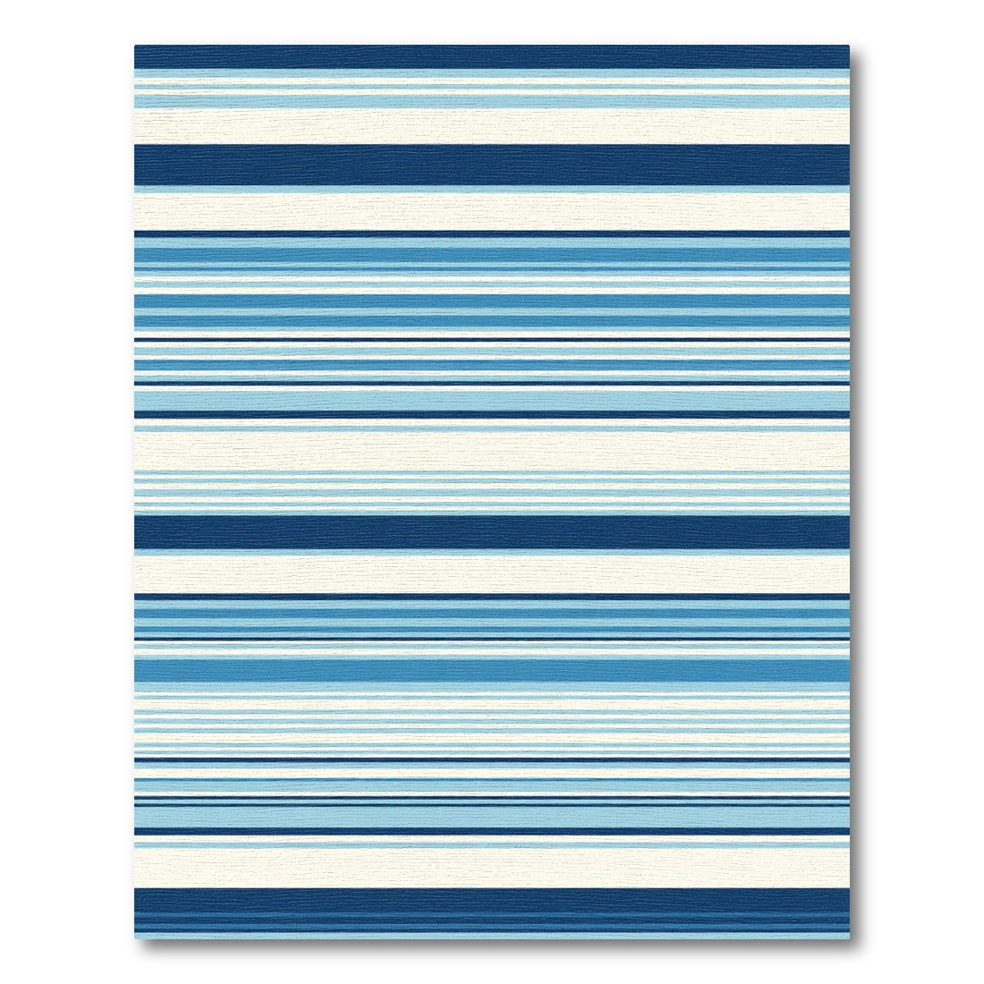 Coastal Blue Striped Horizon Rug