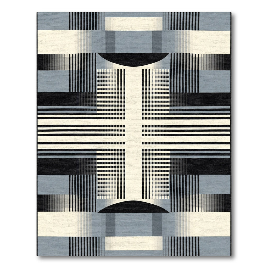 Geometric Modern Abstract Stripe Rug
