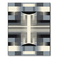 Geometric Modern Abstract Stripe Rug