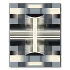 Geometric Modern Abstract Stripe Rug