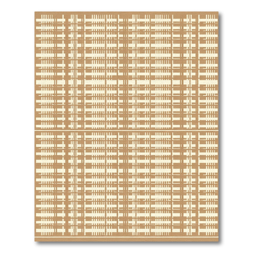 Caramel Cream Plaid Grid Rug