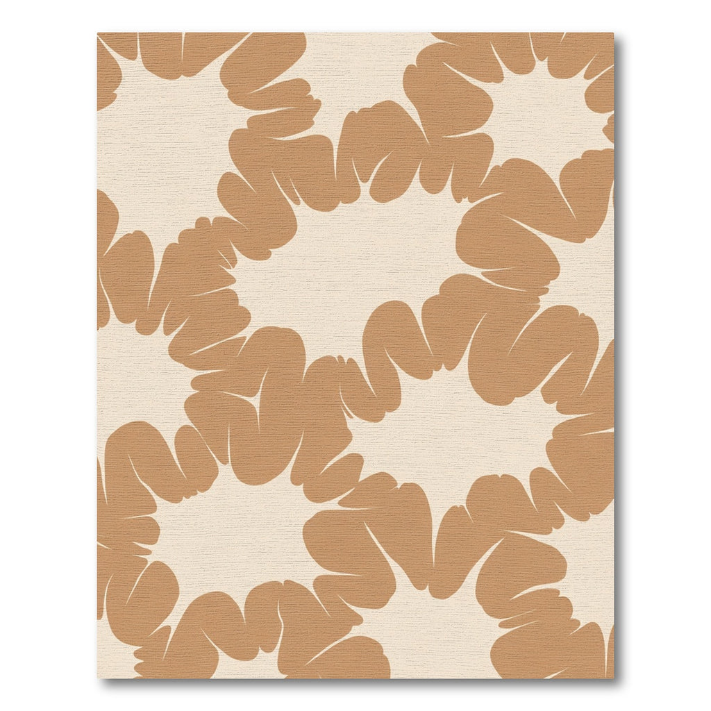 Earthy Orange Abstract Bloom Rug