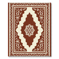 Brown Ivory Classic Arabesque Medallion Rug