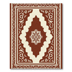 Brown Ivory Classic Arabesque Medallion Rug