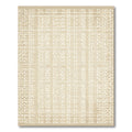 Textured Ecru Plaid Modern Rug