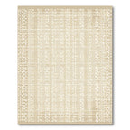 Textured Ecru Plaid Modern Rug