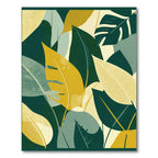 Modern Green Yellow Leaf Canopy Rug