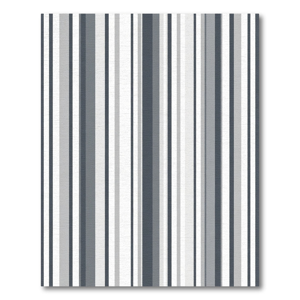 Modern Charcoal Gray Stripe Rug