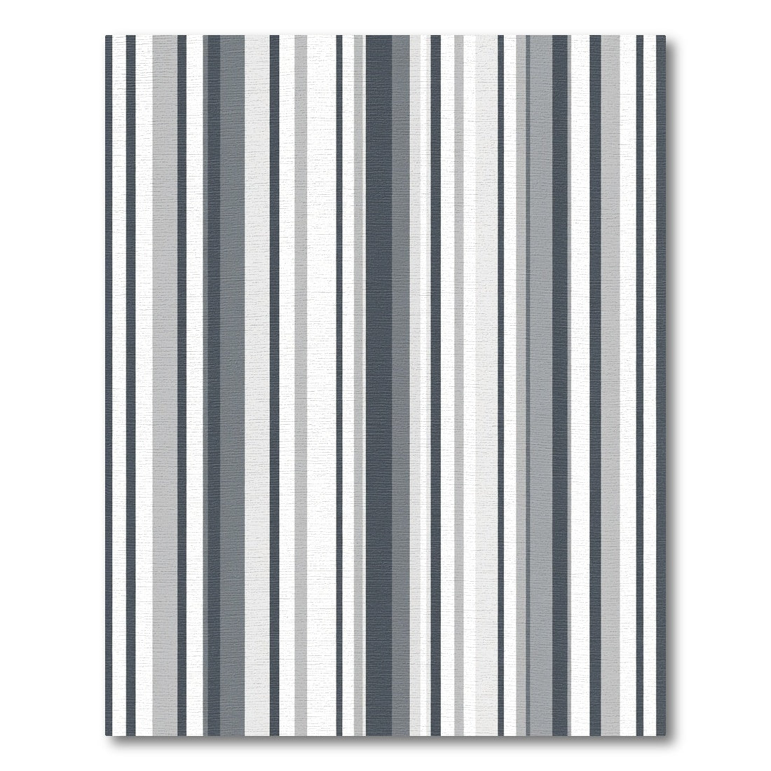Modern Charcoal Gray Stripe Rug