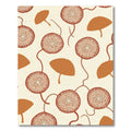 Terra Cotta Sunburst Organic Leaf Rug
