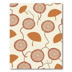 Terra Cotta Sunburst Organic Leaf Rug