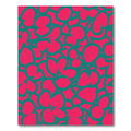 Vibrant Teal Pink Abstract Blossom Rug