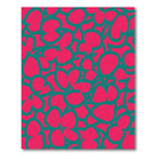 Vibrant Teal Pink Abstract Blossom Rug