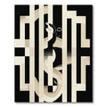 Monochrome Maze Serpent Rug