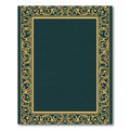 Elegant Gold Swirl Border Rug