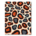 Bold Orange Black Gray Spots Rug