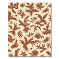 Brown Fern Frond Tropical Scatter Rug