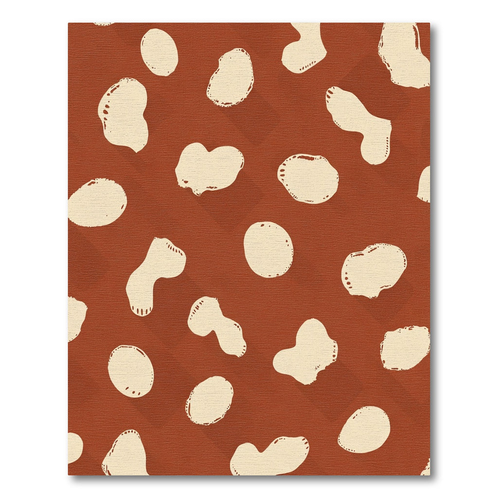 Rust Cream Organic Blob Flow Rug