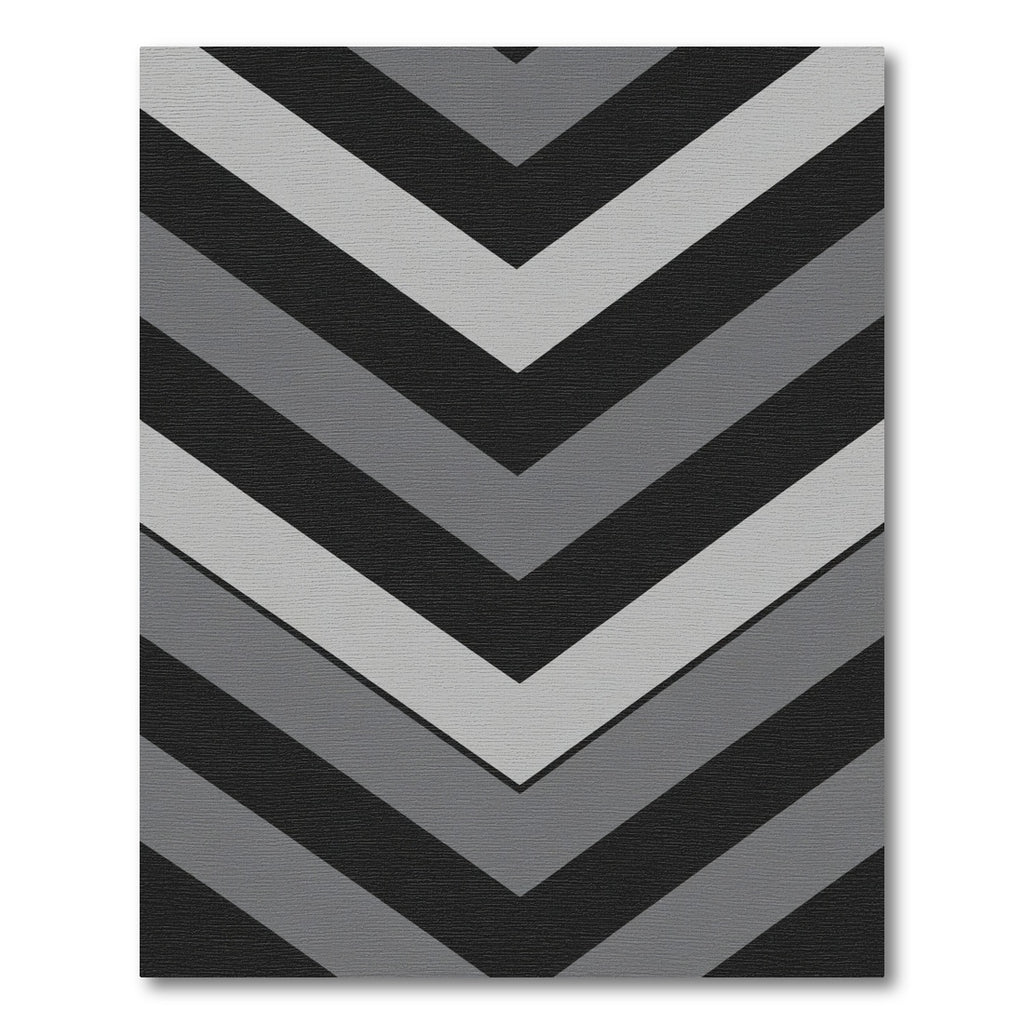 Monochrome Chevron Stripe Geometric Rug