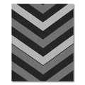 Monochrome Chevron Stripe Geometric Rug