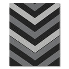 Monochrome Chevron Stripe Geometric Rug