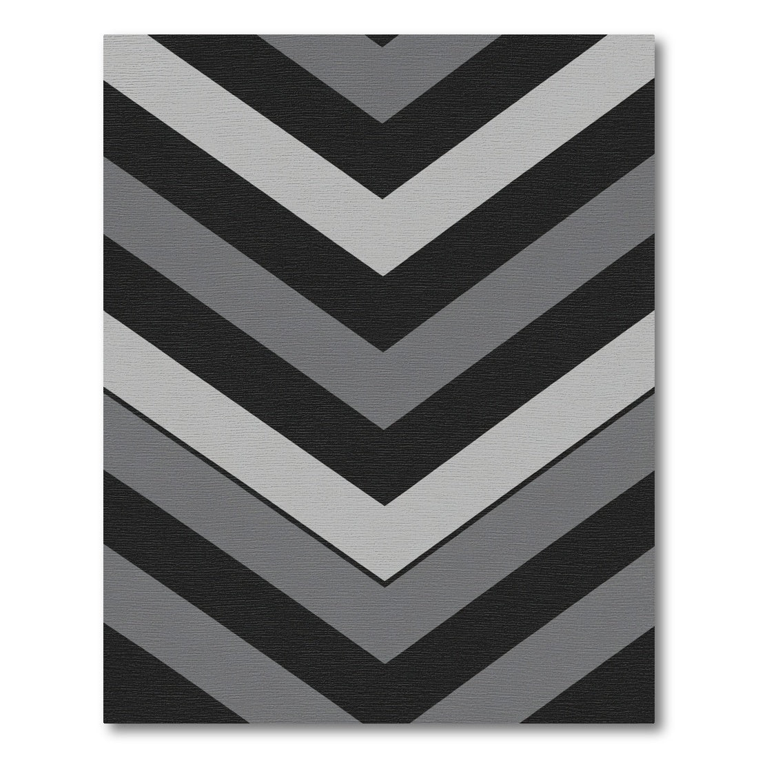 Monochrome Chevron Stripe Geometric Rug