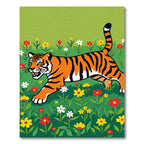 Bold Tiger Orange Striped Meadow Rug