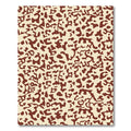 Abstract Burgundy Organic Cream Form Rug