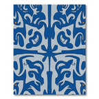 Navy Blue Abstract Organic Swirl Rug