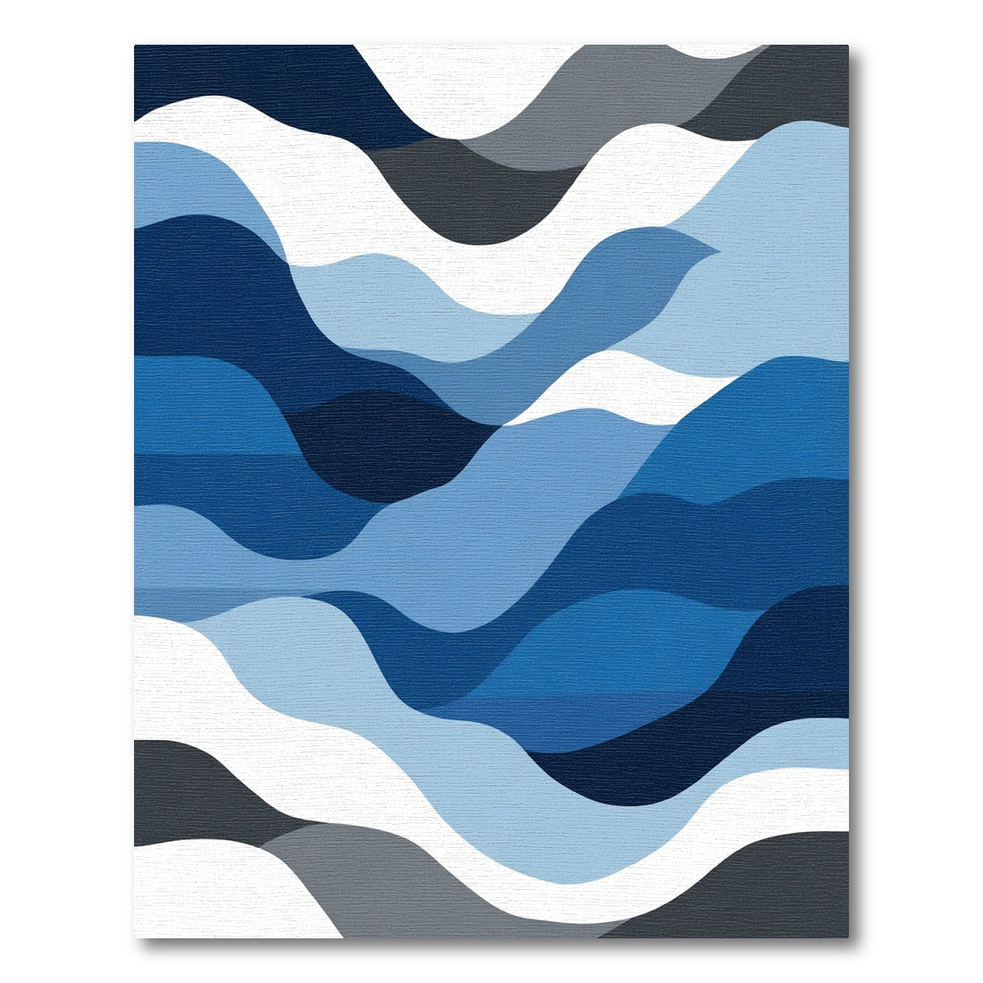 Oceanic Blue Layers Flowing Rug