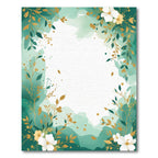 Emerald Garden floral botanical foliage Rug