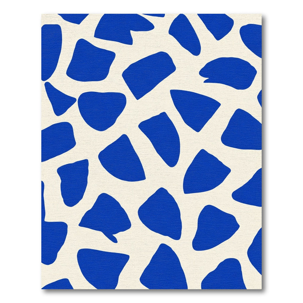 Cobalt Blue Organic Shapes Rug