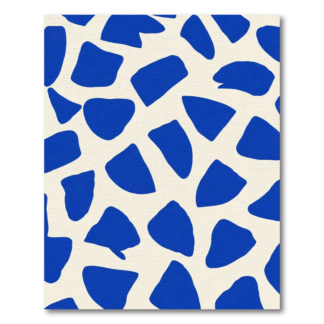 Cobalt Blue Organic Shapes Rug
