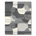 Midcentury Modern Gray Abstract Shapes Rug