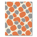 Organic Orange Gray Pebble Arrangement Rug