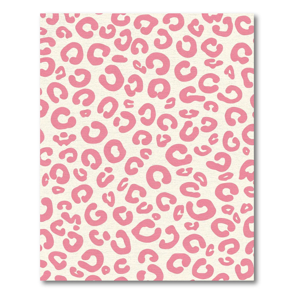 Pink Cream Leopard Spots Rug