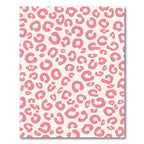 Pink Cream Leopard Spots Rug