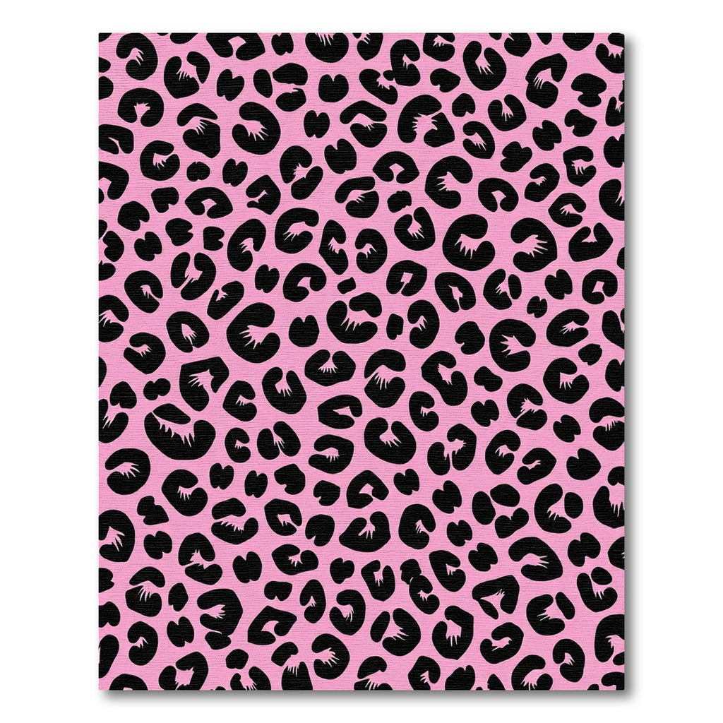 Pink Black Leopard Spot Rug