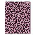 Pink Black Leopard Spot Rug